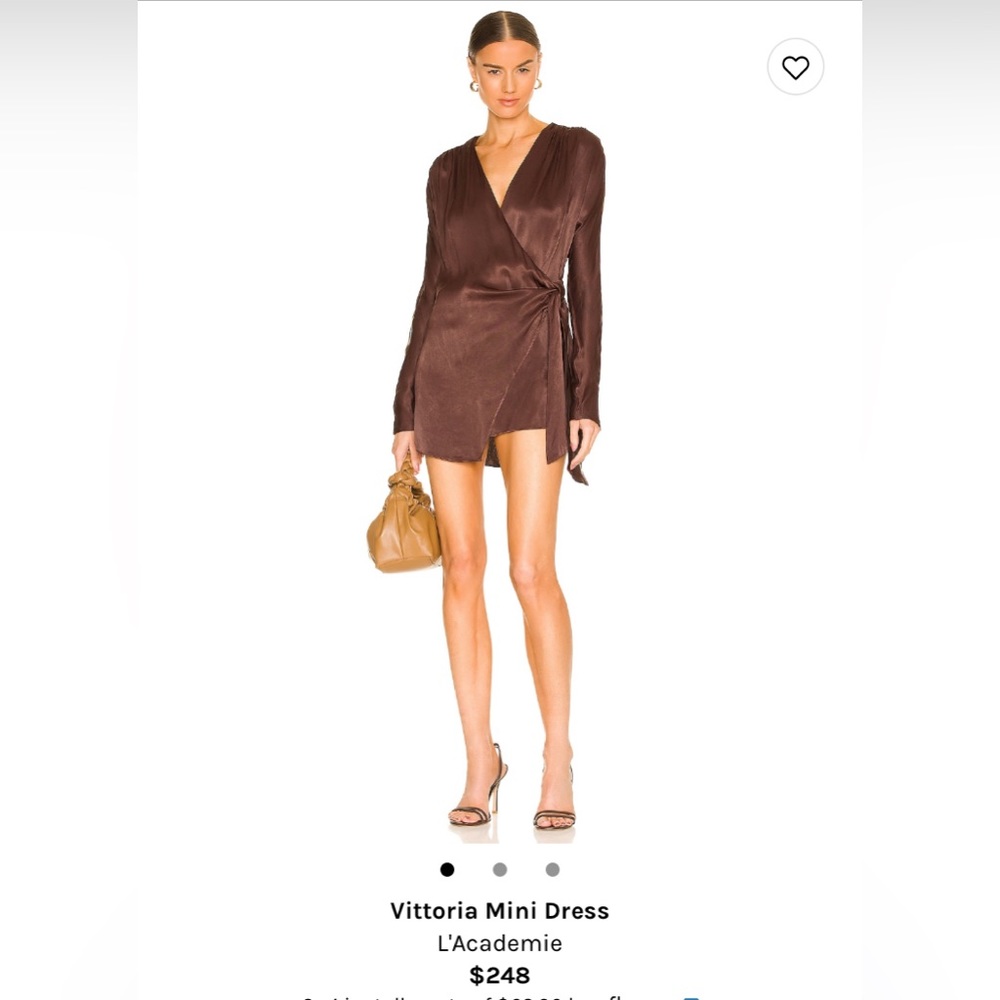L’Academie wrap Mini Dress 🤎